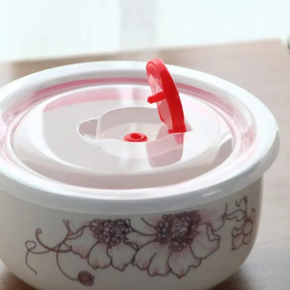Ceramiczne pojemniki do kuchni z pokrywkami na świeże produkty