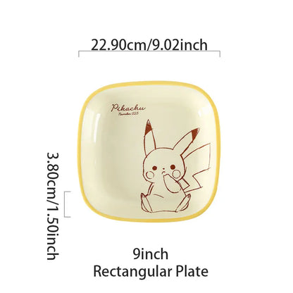 Ceramiczny zestaw do kuchni Pikachu żółto-kremowy codziennego użytku