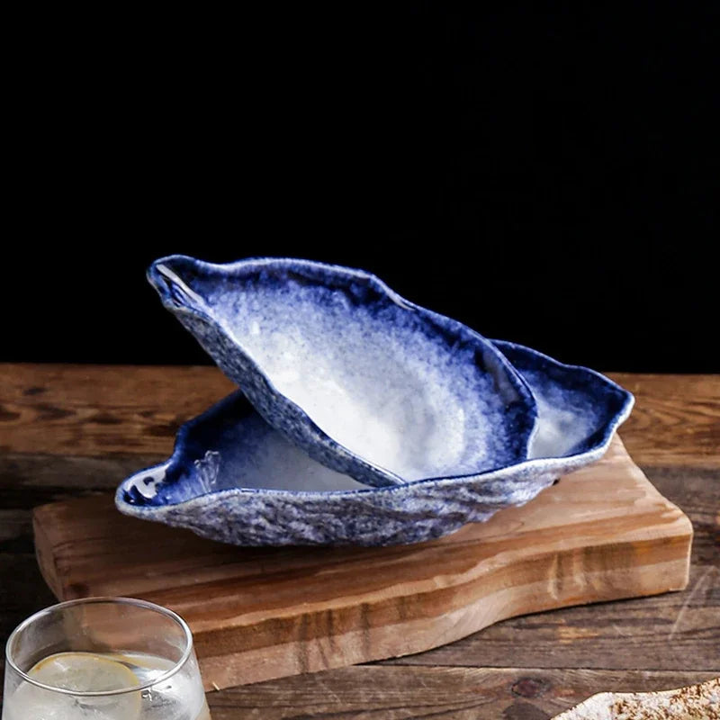Rustykalna misa ceramiczna do kuchni do sushi i sashimi