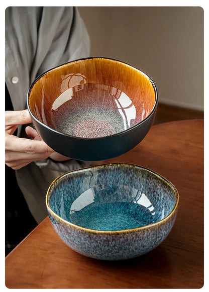 Ceramiczna miska do makaronu w stylu japandi do kuchni