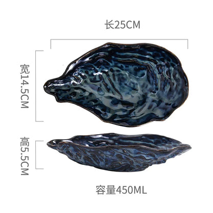Rustykalna misa ceramiczna do kuchni do sushi i sashimi