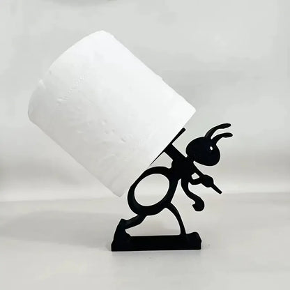 Czarny stojak na papier toaletowy w stylu nowoczesnym do łazienki