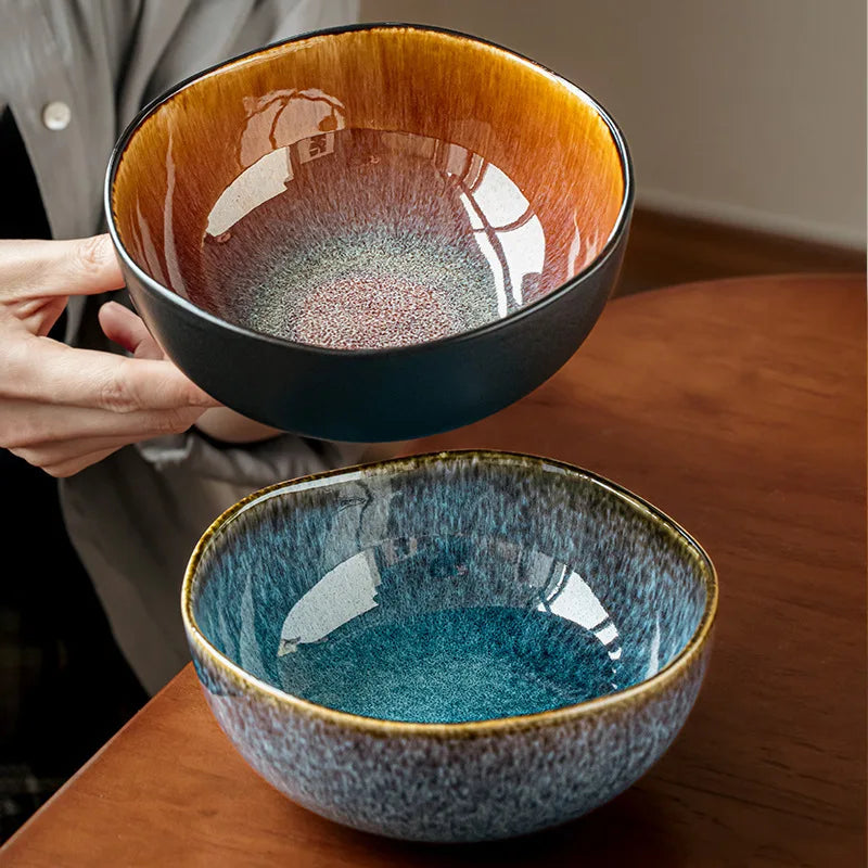 Ceramiczna miska do makaronu w stylu japandi do kuchni