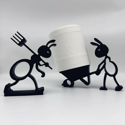 Czarny stojak na papier toaletowy w stylu nowoczesnym do łazienki