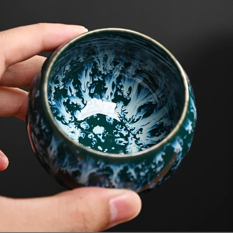 Ceramiczne czarki do herbaty w kolorach orientalnych do picia kung fu